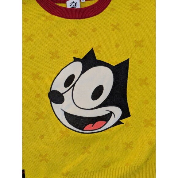 Universal Studios Felix The Cat Sweater Women's Size M Yellow - Picture 6 of 13